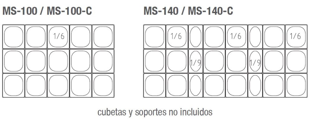 MESA REFRIGERADA PARA ENSALADAS GN 1/1 COMPACTA 