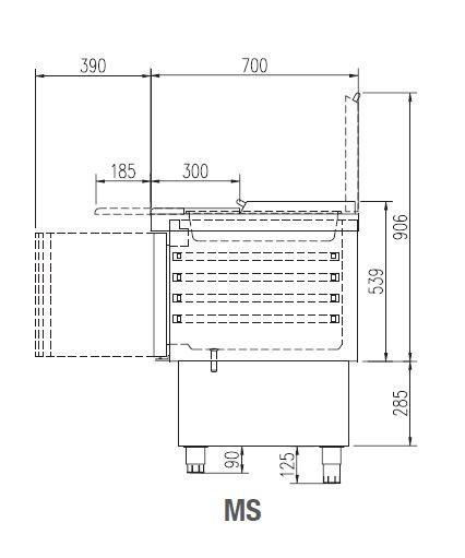 MESA REFRIGERADA PARA ENSALADAS GN 1/1 COMPACTA 